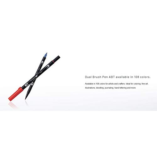 Tombow 56187 Dual Brush Pen Art Markers, Pastel, 10-Pack. Blendabl...