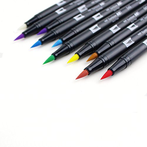 Tombow 56187 Dual Brush Pen Art Markers, Pastel, 10-Pack. Blendabl...