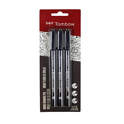 Tombow 66403 MONO Drawing Pen, 3-Pack. Create Precise, Detailed Dr...