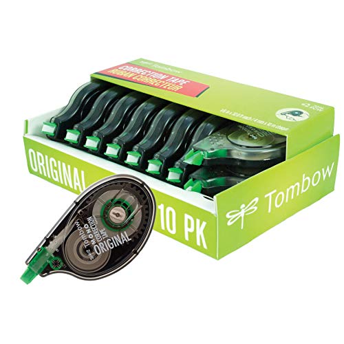 Tombow 68720 MONO Original Correction Tape, 10-Pack. Easy To Use A...
