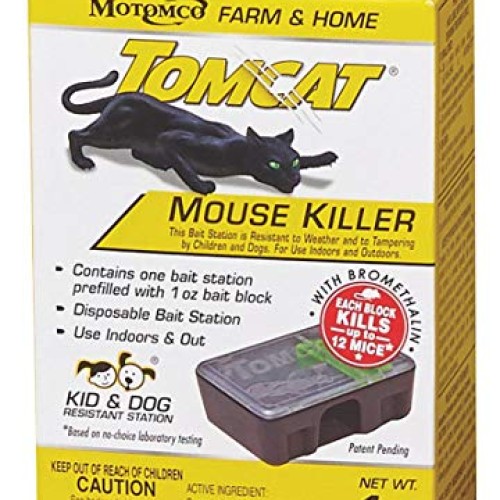 Tomcat Tamper Resistant Rodent Station w/Block, Black