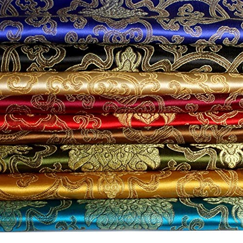 Chinese Embroidery Flower Brocade Silky Satin Fabric for Sheet Qui...