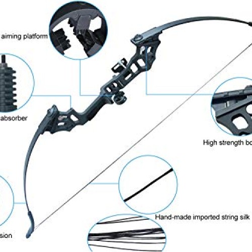 Recurve Bow and Arrow Set Hunting for Adult Youth Junior Beginner ...