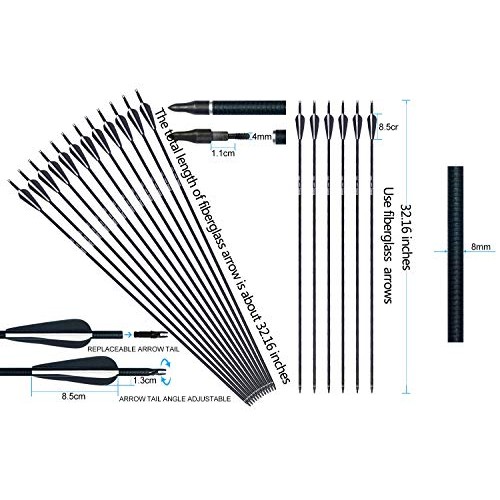 Recurve Bow and Arrow Set Hunting for Adult Youth Junior Beginner ...