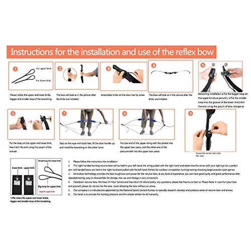 Recurve Bow and Arrow Set Hunting for Adult Youth Junior Beginner ...