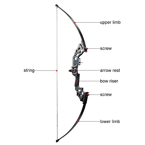 Tongtu Takedown Recurve Bow and Arrows for Adults Set 30 40 lbs Al...