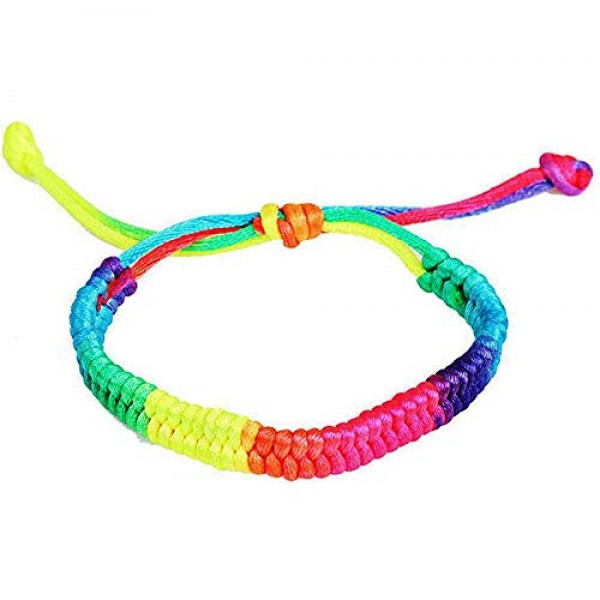 TONIFUL 2mm x 110 Yards Rainbow Color Satin Nylon Trim Cord for Ch...