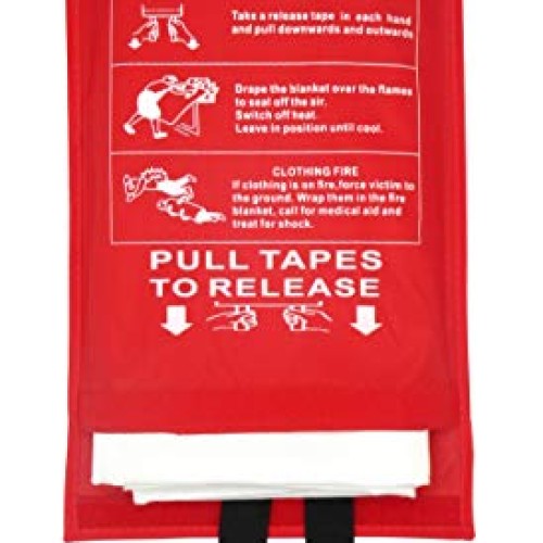 Tonyko Fiberglass Fire Blanket for Emergency Surival, Flame Retard...