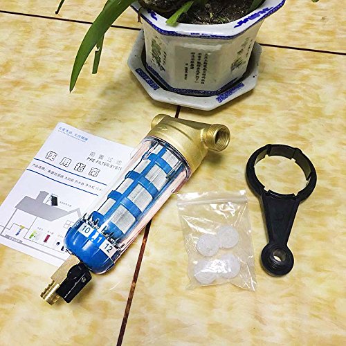 TOOGOO NEW Stainless Steel Copper Tap Water Purifier Pre-Filter Fi...