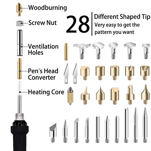 96pcs Wood Burning Kit, Professional Wood Burner Pen Tool, Creativ...