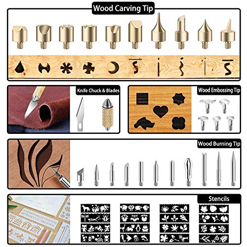 96pcs Wood Burning Kit, Professional Wood Burner Pen Tool, Creativ...