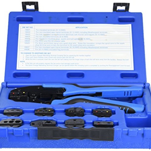 Tool Aid SG SGT18980 Ratcheting Terminal Crimping Kit Quick Chang...