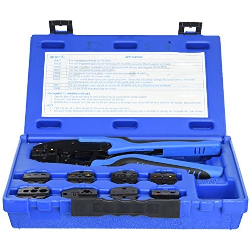 Tool Aid SG SGT18980 Ratcheting Terminal Crimping Kit Quick Chang...