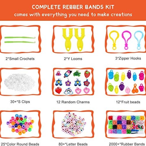 TOOLBOX Rubber Bands Refill Loom Set Loom Bands Bracelet Making Ki...