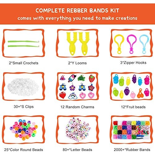 TOOLBOX Rubber Bands Refill Loom Set Loom Bands Bracelet Making Ki...