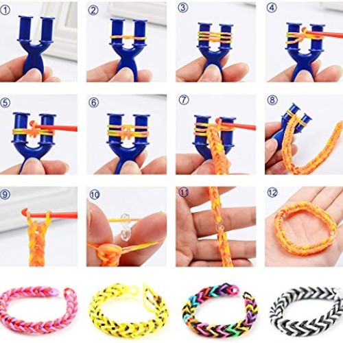 TOOLBOX Rubber Bands Refill Loom Set Loom Bands Bracelet Making Ki...