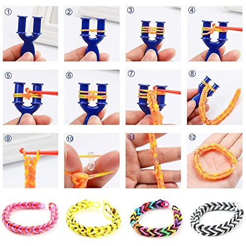 TOOLBOX Rubber Bands Refill Loom Set Loom Bands Bracelet Making Ki...