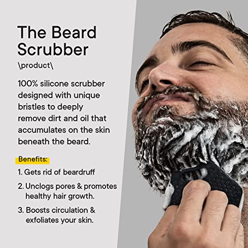 Tooletries - Beard Scrubber - Silicone Facial Hair Exfoliator & Br...