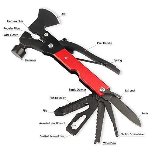 Camping Multitool 15 in 1 Outdoor Hunting Survival Tools Emergency...