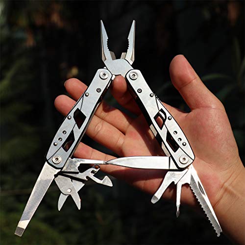 TOOLMOOM Multitool Pliers with Durable Nylon Sheath, Multitool wit...