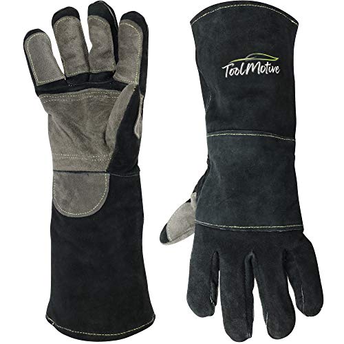 ToolMotive Multi-Purpose Leather Welding Gloves 16 Inch Long- 932°...