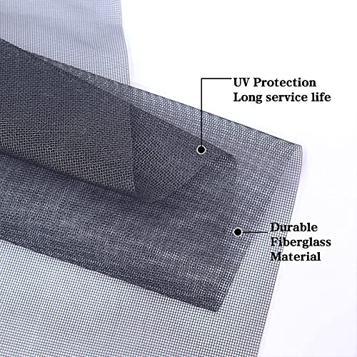 Windows Screen and Screen Door Repair Kit, 48x118 Charcoal Fiber...