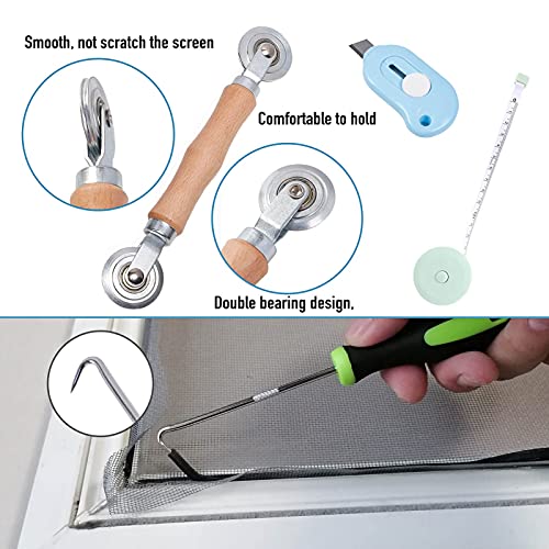 Windows Screen and Screen Door Repair Kit, 48x118 Charcoal Fiber...