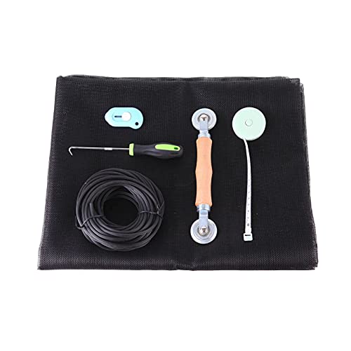 Windows Screen and Screen Door Repair Kit, 48x118 Charcoal Fiber...