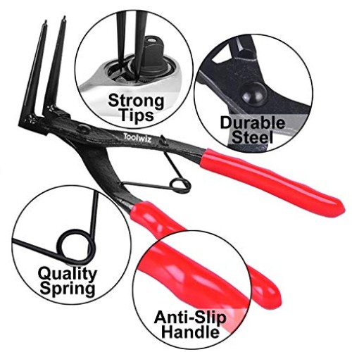 Internal Master Cylinder Snap Ring Pliers Heavy Duty 90 Degree Lon...