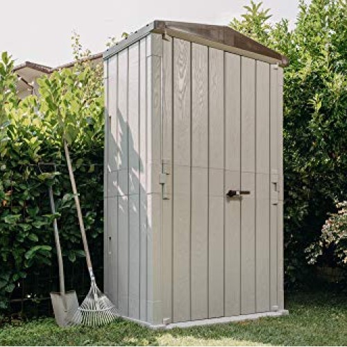 Toomax 76 Cu. Ft. Heavy Duty Weather Resistant Lockable Outdoor Ga...