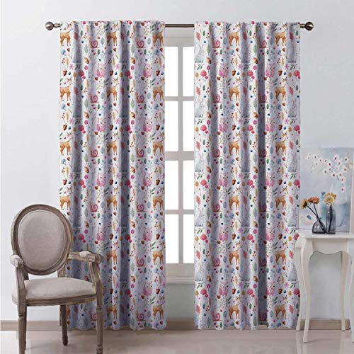 Toopeek Nursery Shading Insulated Curtain Cute Animals Deer Snail ...