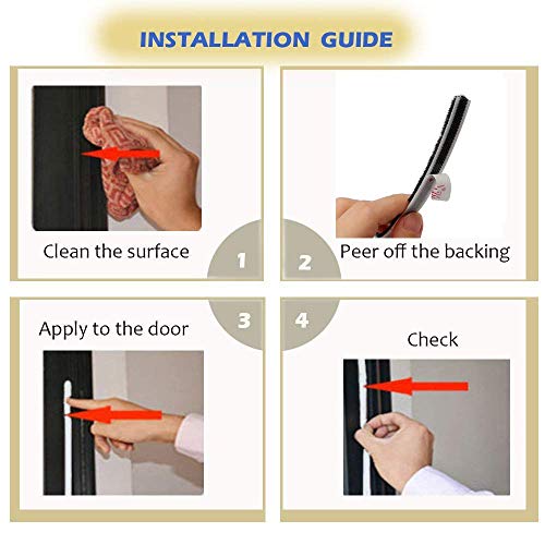 Tooperze Weather Stripping for Door,Self Adhesive Brush Window Sea...