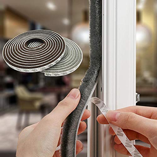 Tooperze Weather Stripping for Door,Self Adhesive Brush Window Sea...
