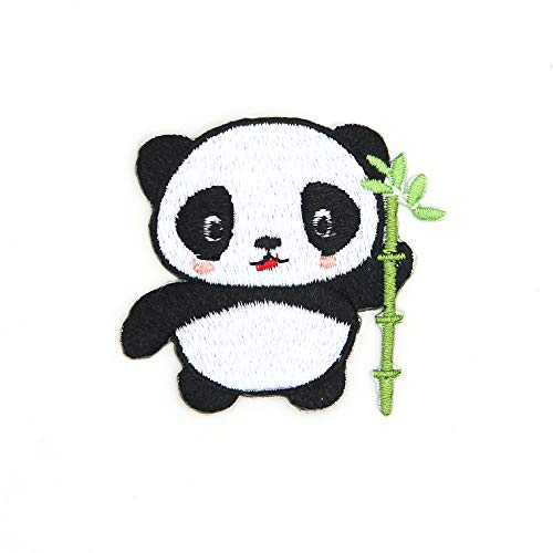 9pcs Multicolor Panda Iron on Patches Embroidered Motif Applique A...