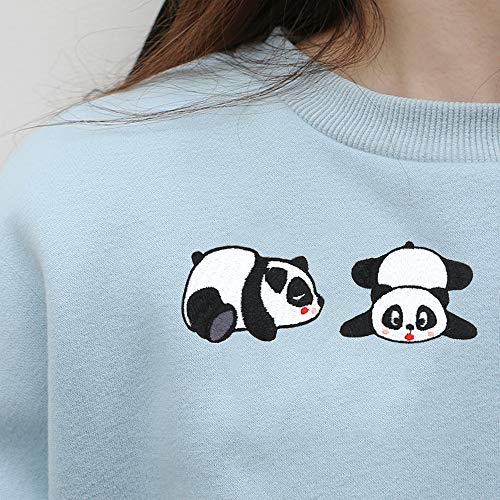 9pcs Multicolor Panda Iron on Patches Embroidered Motif Applique A...