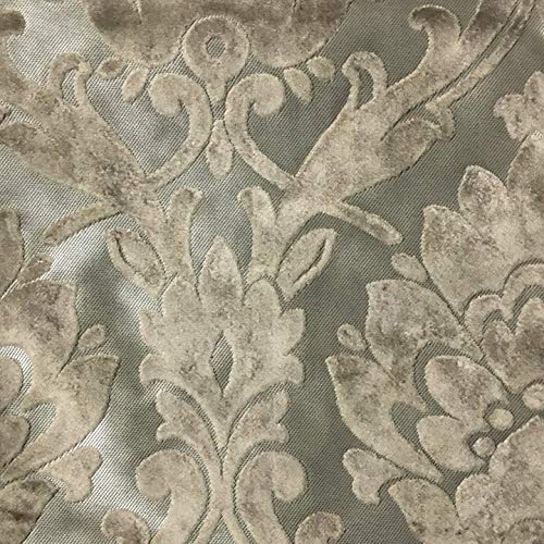 Radcliffe - Damask Pattern Lurex Burnout Velvet Upholstery Fabric ...