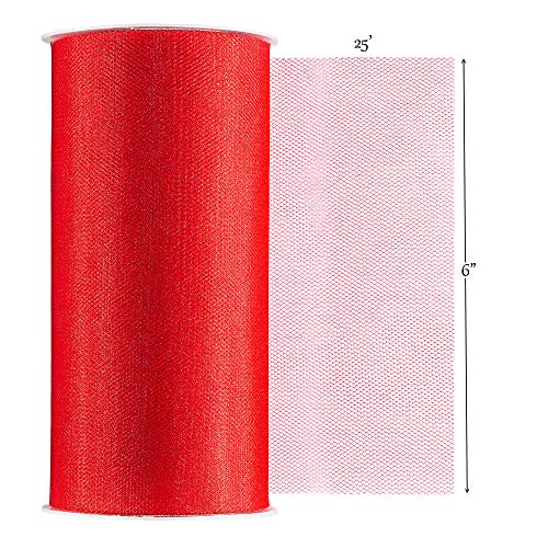 Christmas Colors Tulle Fabric Rolls, Vibrant Tulle Ribbon, 6 Inch ...