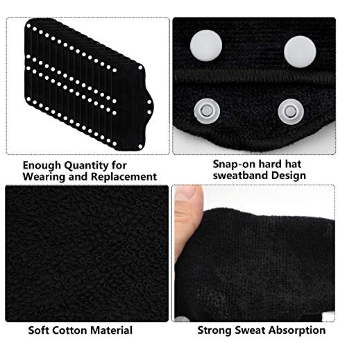 Topbuti 15 pcs Cotton Washable Hard Hat Sweatband, Reusable Terry ...