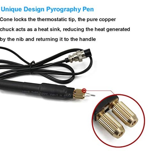 TOPCHANCES 110V 60W Professional Woodburning Detailer Laser Pyrogr...