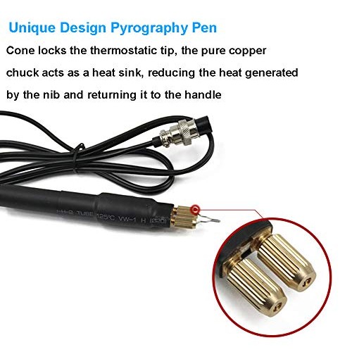 TOPCHANCES 110V 60W Professional Woodburning Detailer Laser Pyrogr...
