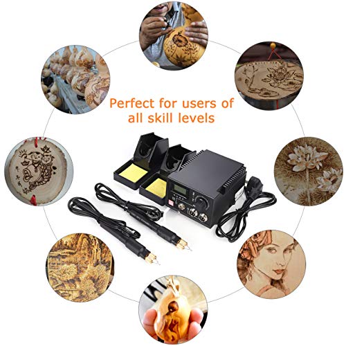 TOPCHANCES 110V 60W Professional Woodburning Detailer Laser Pyrogr...