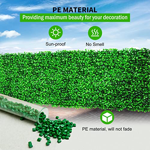 Topdeep 24PCS Boxwood Panels, 24x16 Artificial Boxwood Hedge Pan...