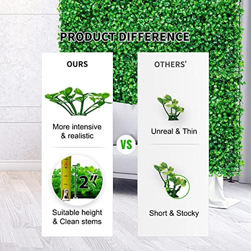 Topdeep 24PCS Boxwood Panels, 24x16 Artificial Boxwood Hedge Pan...