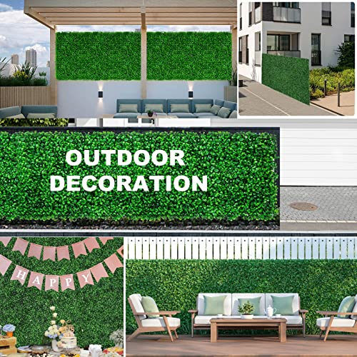 Topdeep 24PCS Boxwood Panels, 24x16 Artificial Boxwood Hedge Pan...