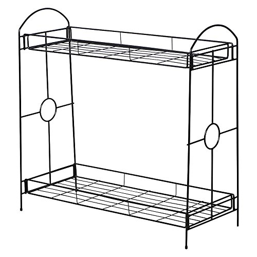 Topeakmart 2-Tier Metal Plant Stand Outdoor/Indoor Flower Stand Ra...