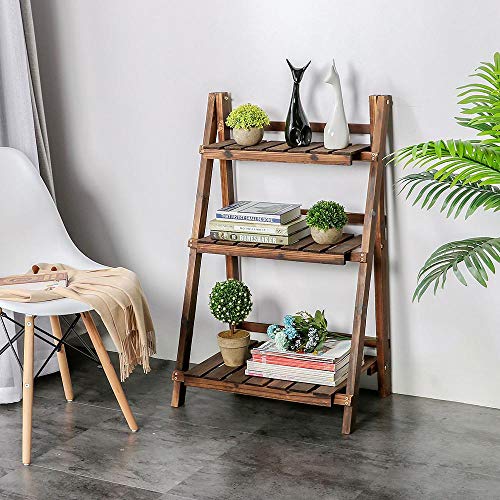 Topeakmart Plant Rack Stands Shelf - 3 Tier Wooden Plant Flower Po...