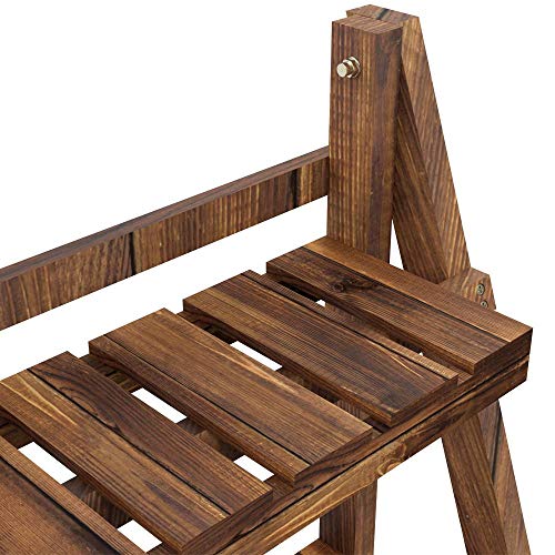 Topeakmart Plant Rack Stands Shelf - 3 Tier Wooden Plant Flower Po...