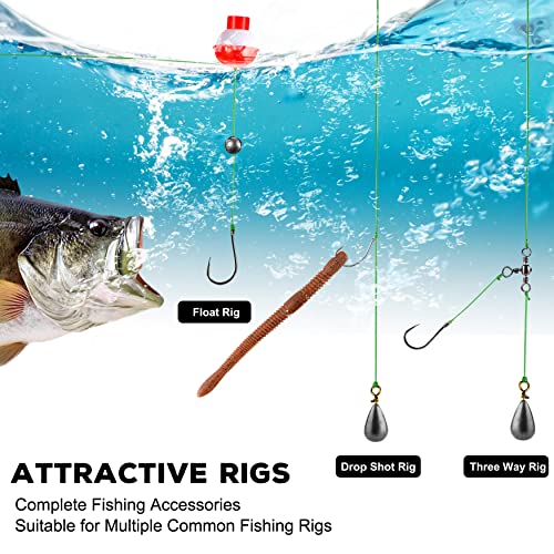 TOPFORT 251pcs Fishing Accessories Kit, Including Jig Hooks, Bulle...