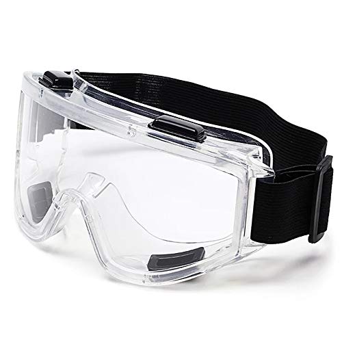 TOPGRADE Safety Goggle Clear Lens High Impact/Splash Resistant Gla...