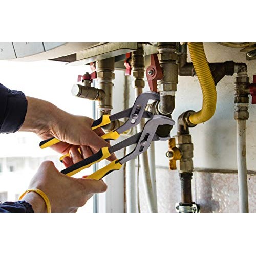 TOPLINE 4-piece Groove Joint Pliers Set with Bi-Material Handles, ...